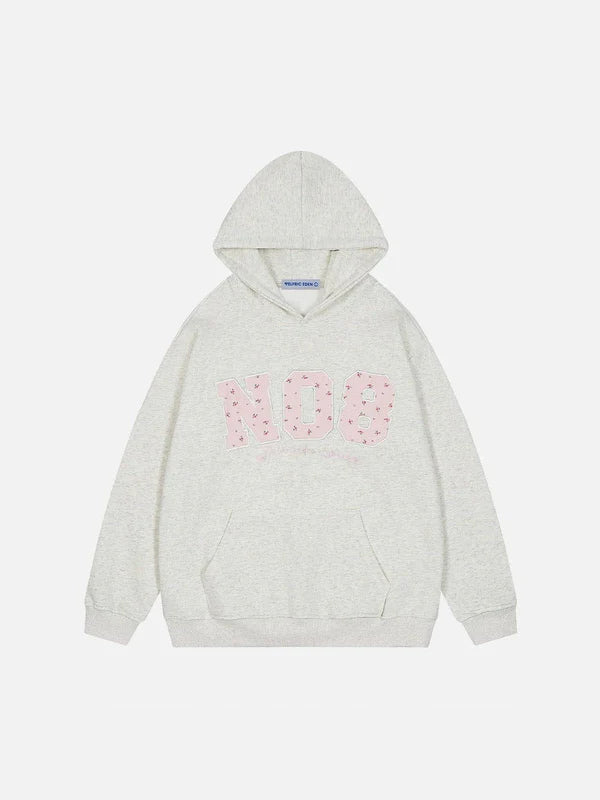 "NO8" APPLIQUE HOODIE